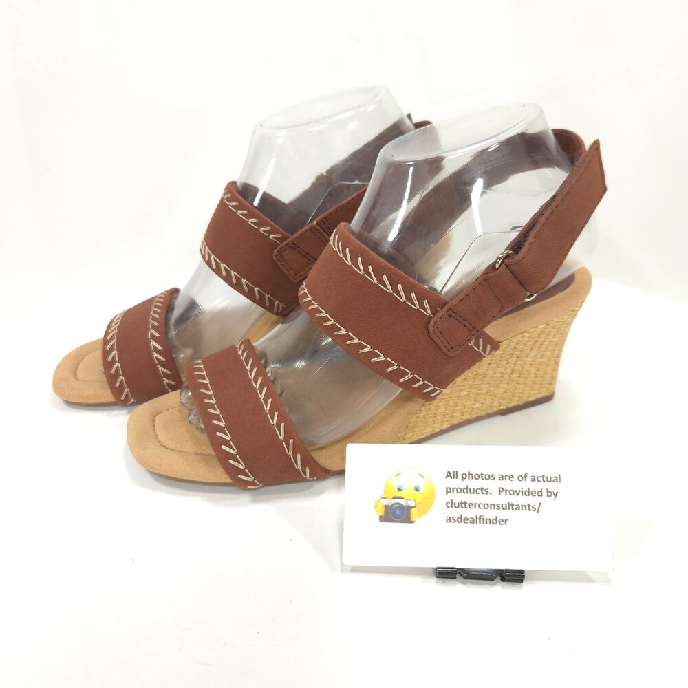Clarks Collection Casual Wedge Sandal Womens Size 7 15762 Brown